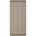 Washable Geometric Brown Mat or Runner