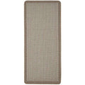 Washable Striped Beige Mat or Runner
