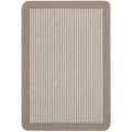 Washable Striped Beige Mat or Runner