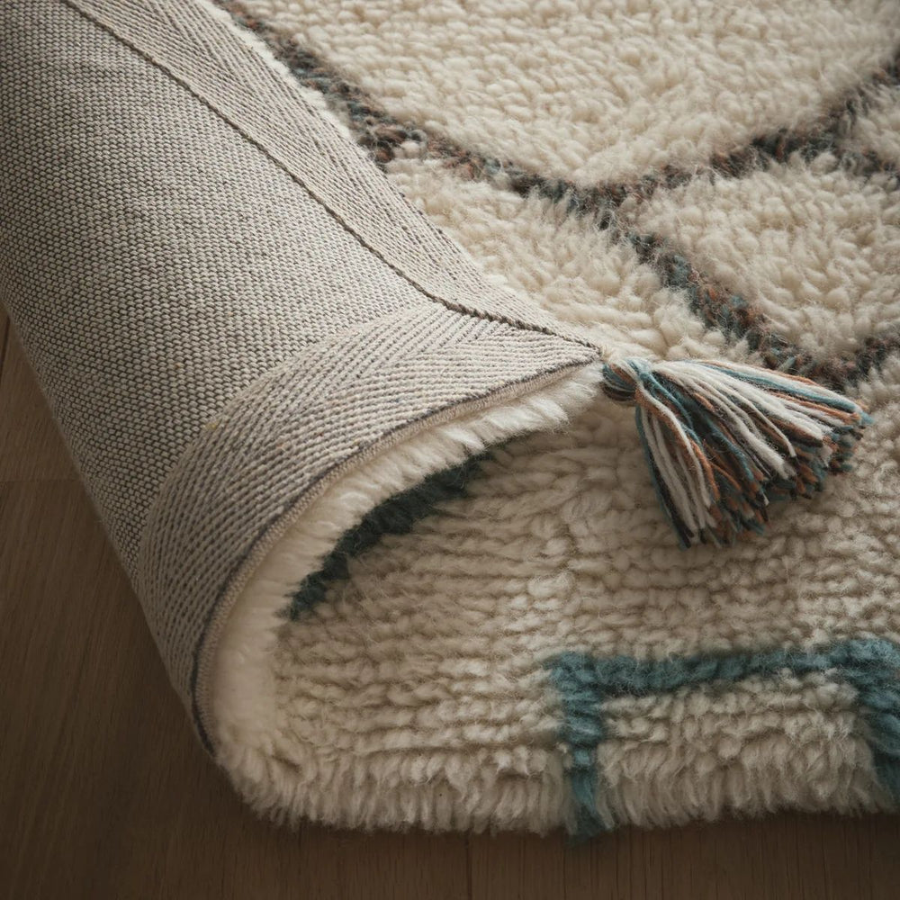 The Rugs Premium Berber Diamond Knotted Wool Rug | Luxury