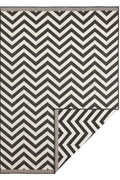 Palma Reversible Indoor-Outdoor Black Rug