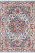Oriental Anthea Blue Rug Medallion Design