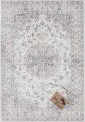 Nain Oriental-Optic Grey Rug – Vintage Medallion