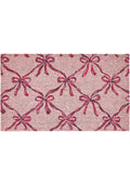 Eco-Friendly Blush Bows Coir Doormat - 45x75 cm