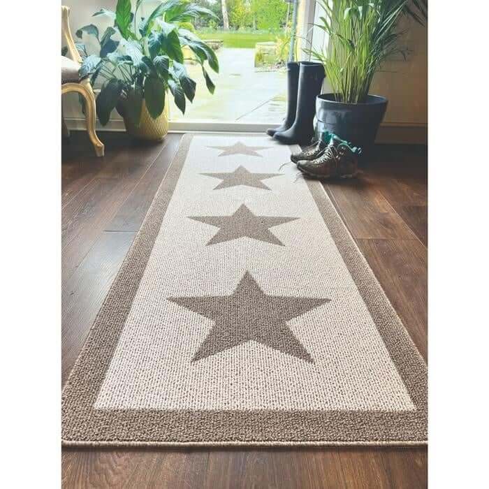 The Rugs Washable Star Design Mat & Runner | Durable Stylish