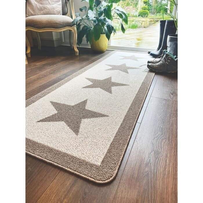 The Rugs Washable Star Design Mat & Runner | Durable Stylish
