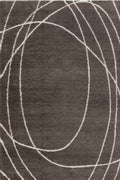 Halo Squiggle Brown Rug – Eco-Friendly