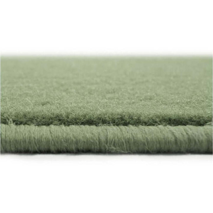Solid Design Green Living Room Rug | Handcrafted Indoor Rugs