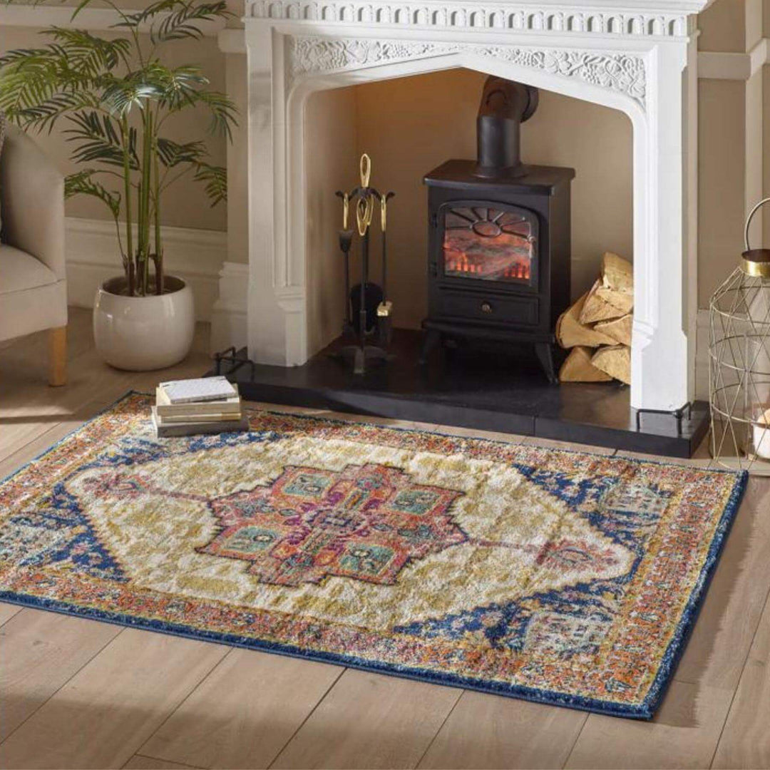 Granada Vintage Rug | Amber Multicolour - The Rugs