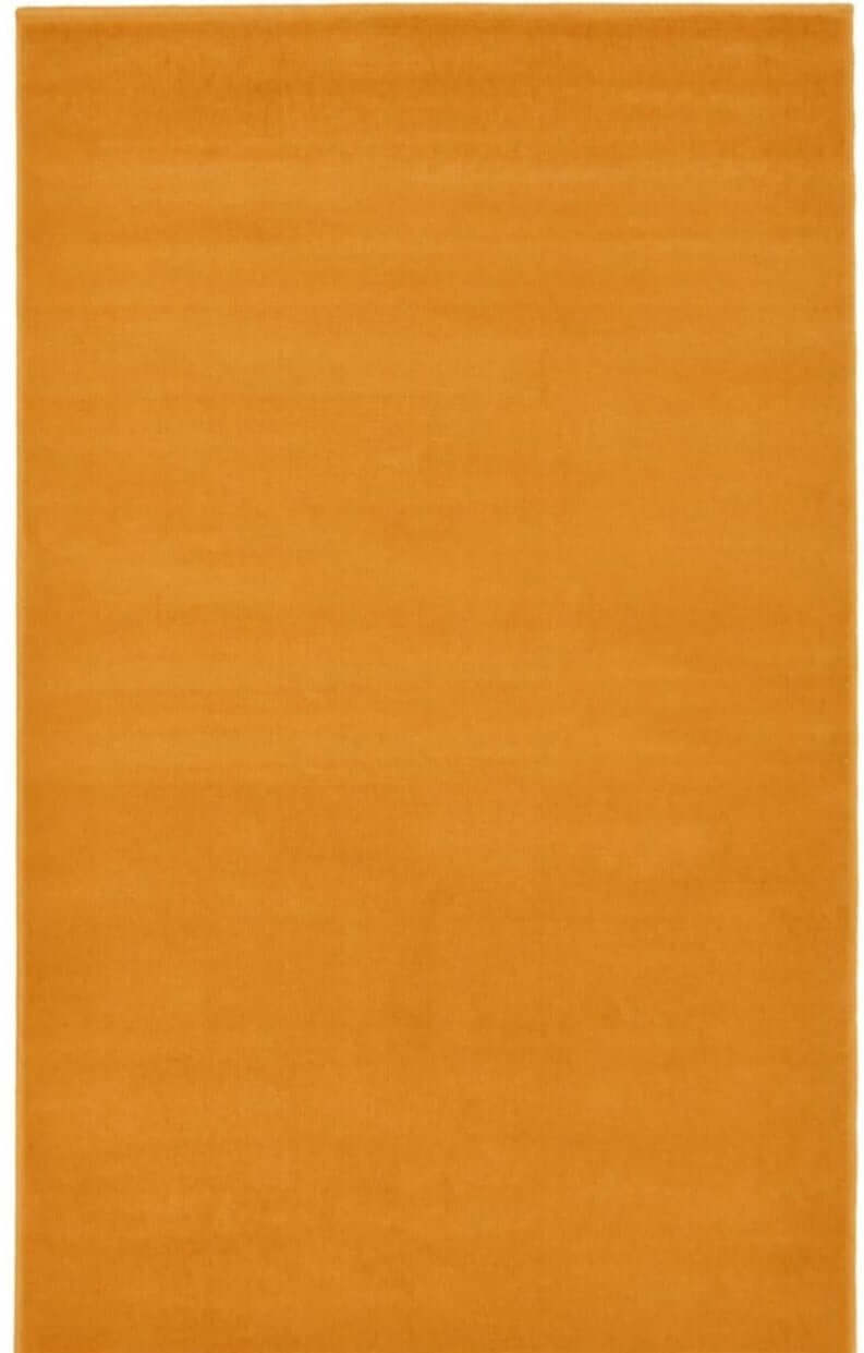 Solid Design Living Room Rug in Ochre – The Rugs