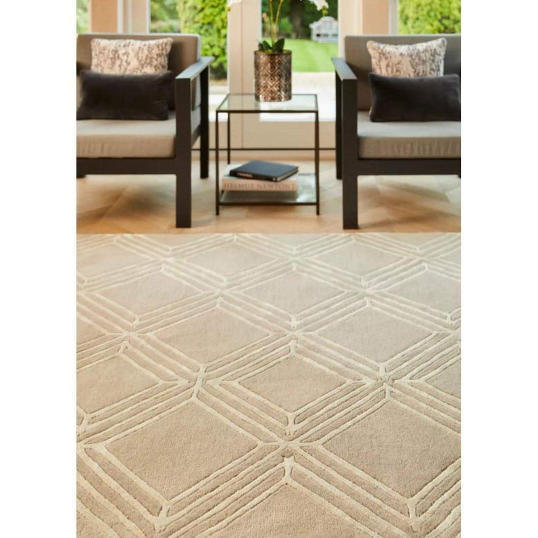 Vienna Mink Geometric Rug | Luxurious Hand-Tufted Area Rugs