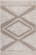Indoor & Outdoor Cream Rug – Rhombus Design