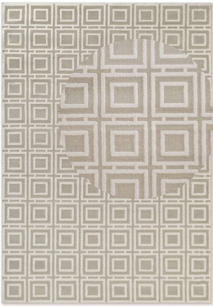 Perles Shortpile Howlite Rug – Modern Geometric