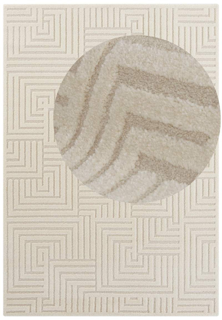 Soft Pile Rug with High-Low Texture