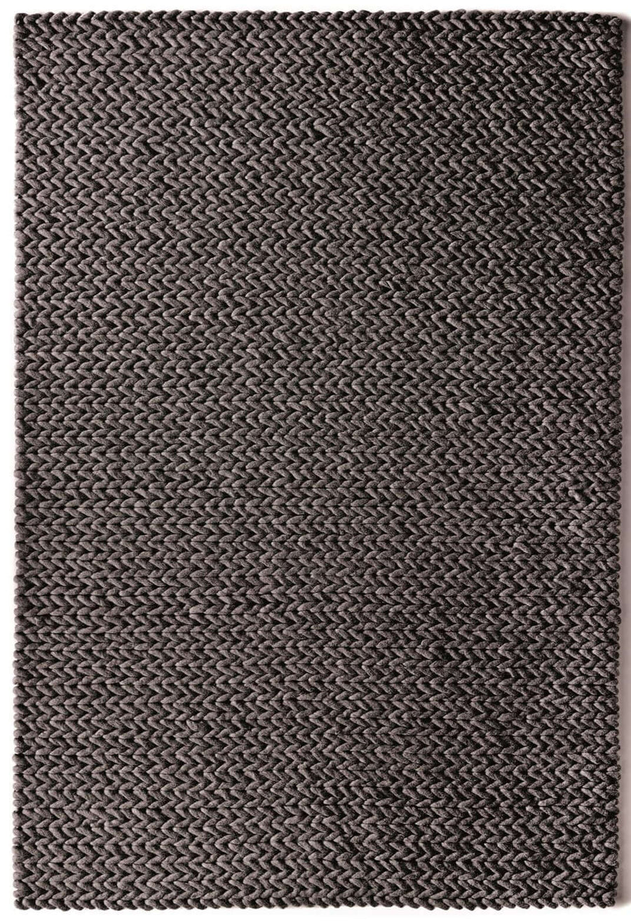 Fusion Dark Grey Braided Wool Rug | Scandinavian Hygge Style