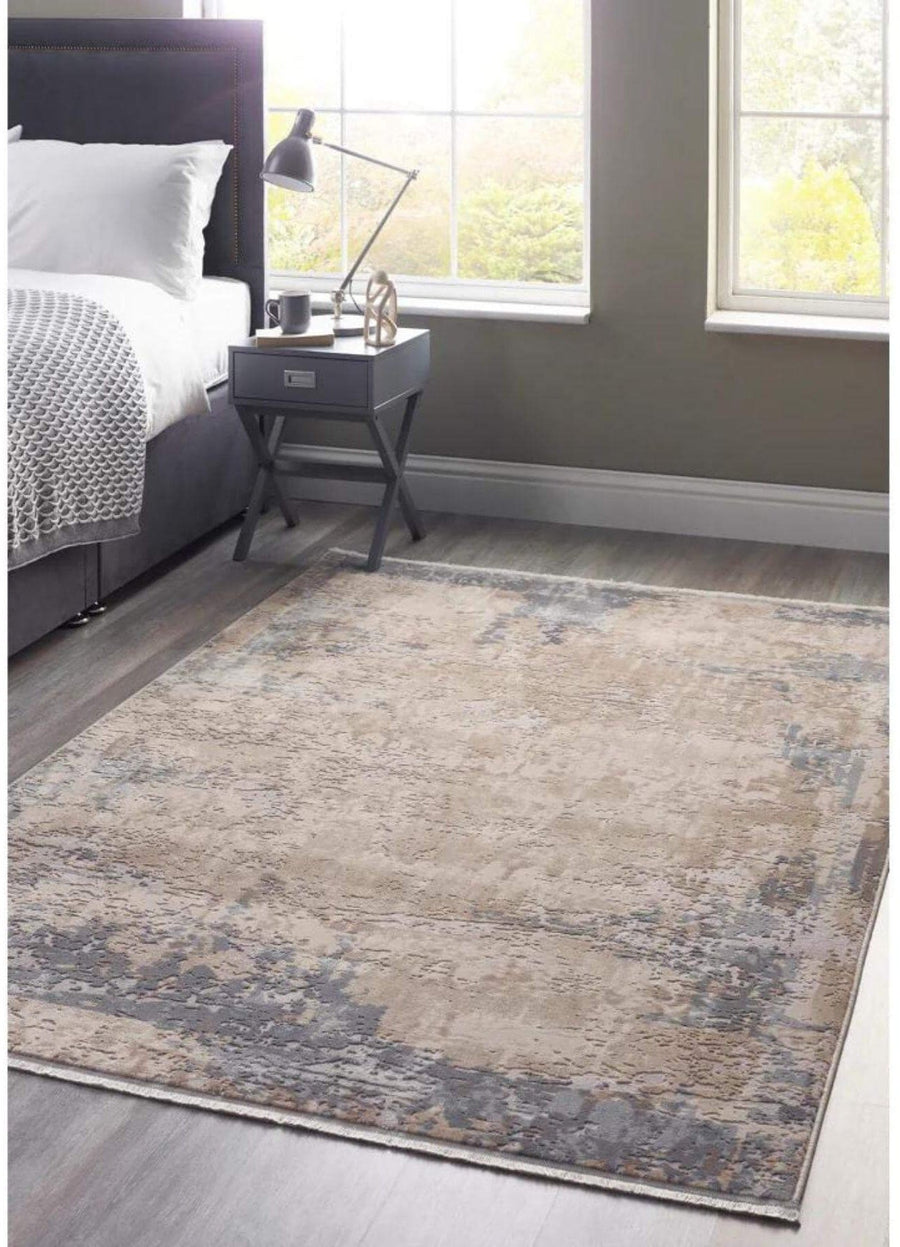 Cosimo Blue/Grey Distressed Modern Rug | Vintage | The Rugs