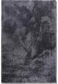 Myk Olaf High Pile Dark Grey Rug Plain Design