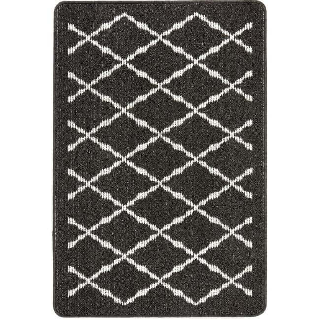 The Rugs Durable Washable Mats & Runners with Diamond Design
