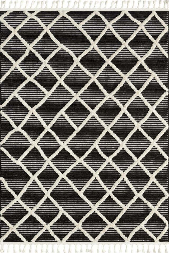 Scandi Indoor Rug Anthracite & White | Versatile Home Decor
