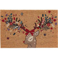 Coir Doormat Christmas Colourful Deer Design