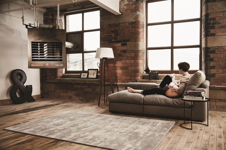 Karma Grey Solid Luxury Viscose Rug – The Rugs