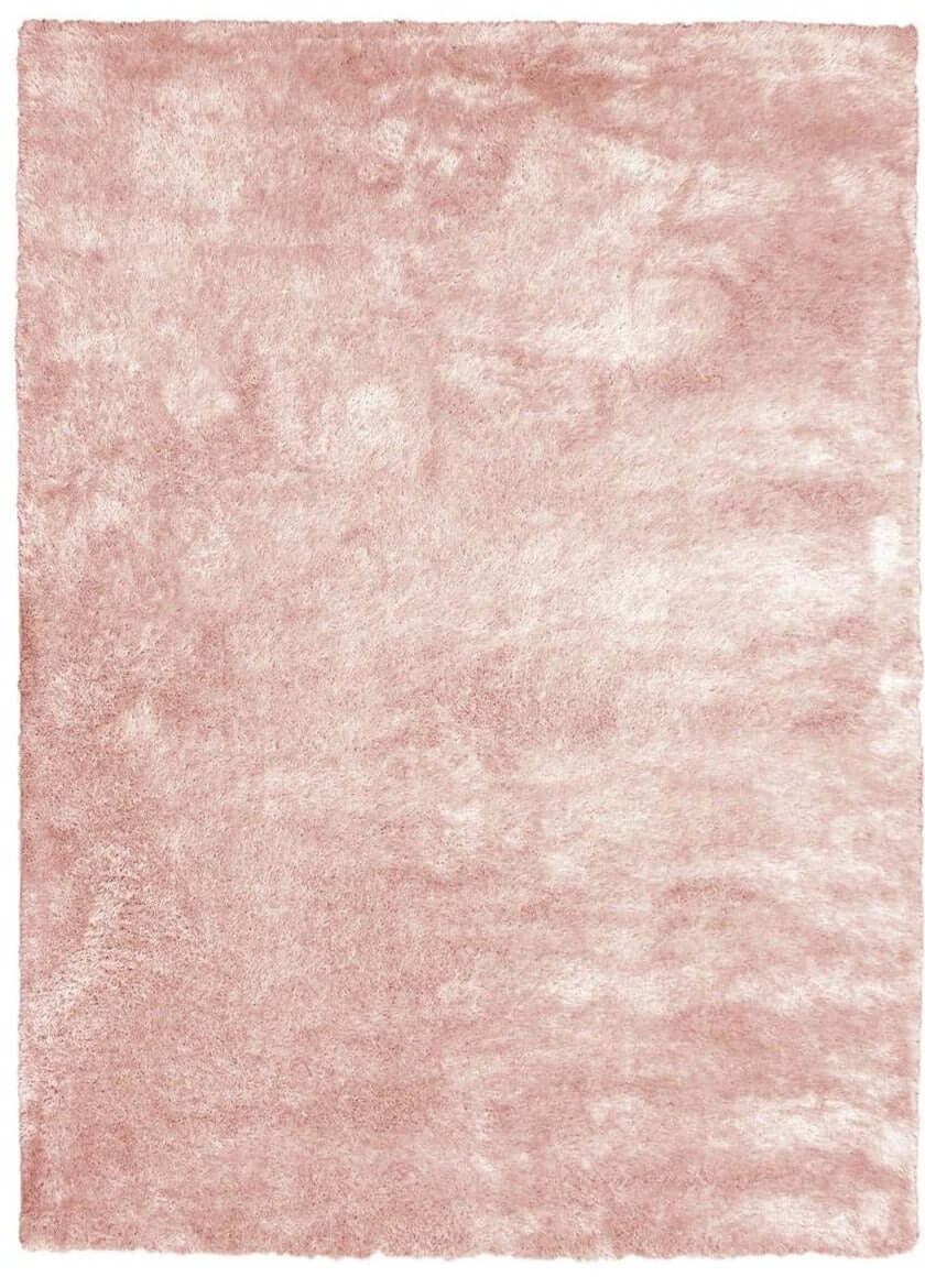 Shimmer Collection Supersoft Shaggy Rug in Pink – The Rugs
