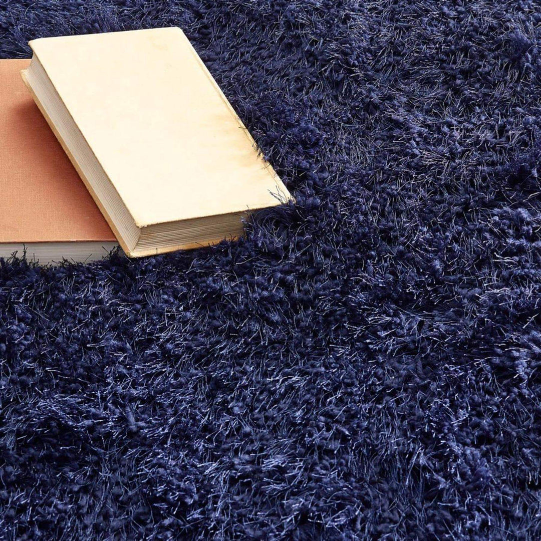 Extravagance Navy Shaggy Rug | Inspired Luxury | The Rugs