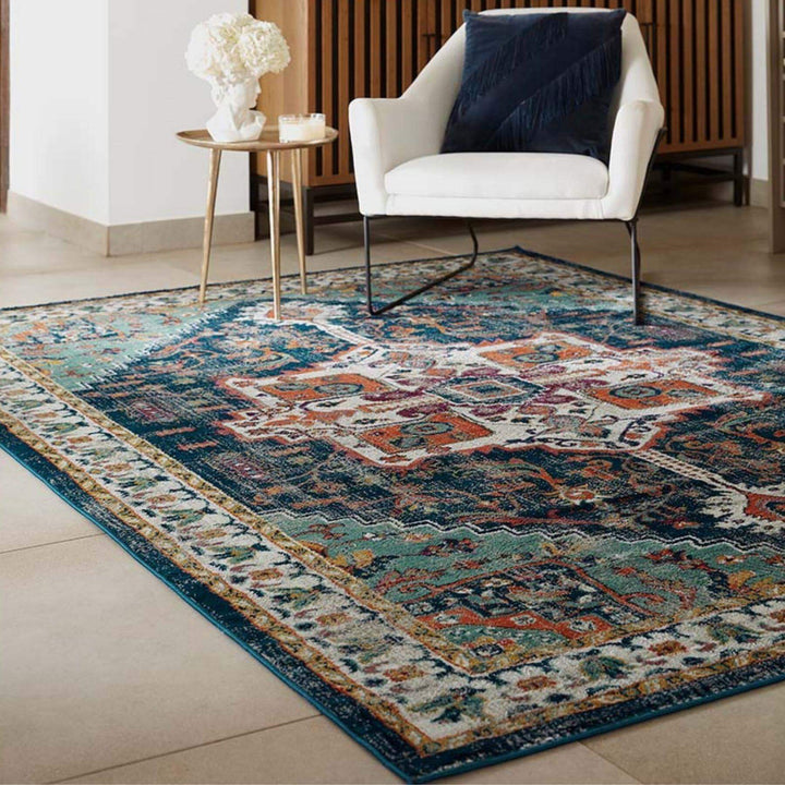 Granada Multicolour Vintage Rug | Emerald – The Rugs