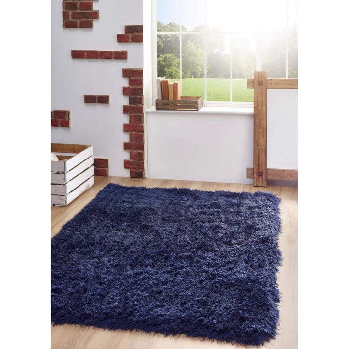 Extravagance Navy Shaggy Rug | Inspired Luxury | The Rugs