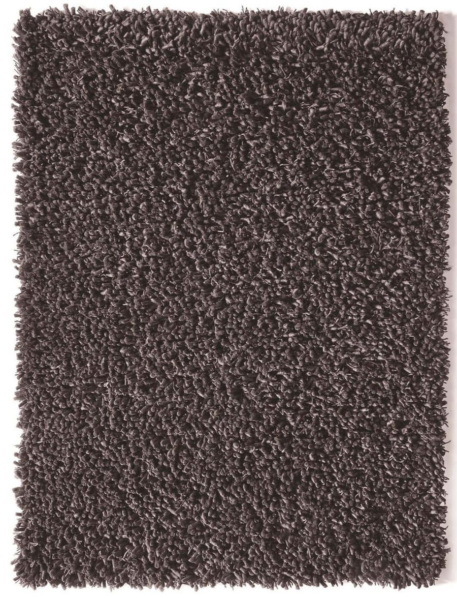 Maine Dark Grey Shaggy Pile Wool Rug – The Rugs