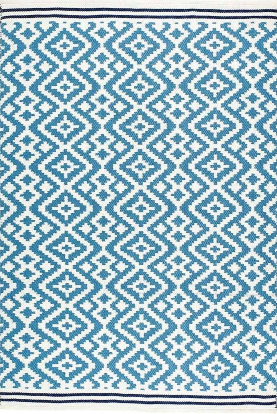 Aztec Blue Outdoor Rug | Durable & Stylish | The Rugs
