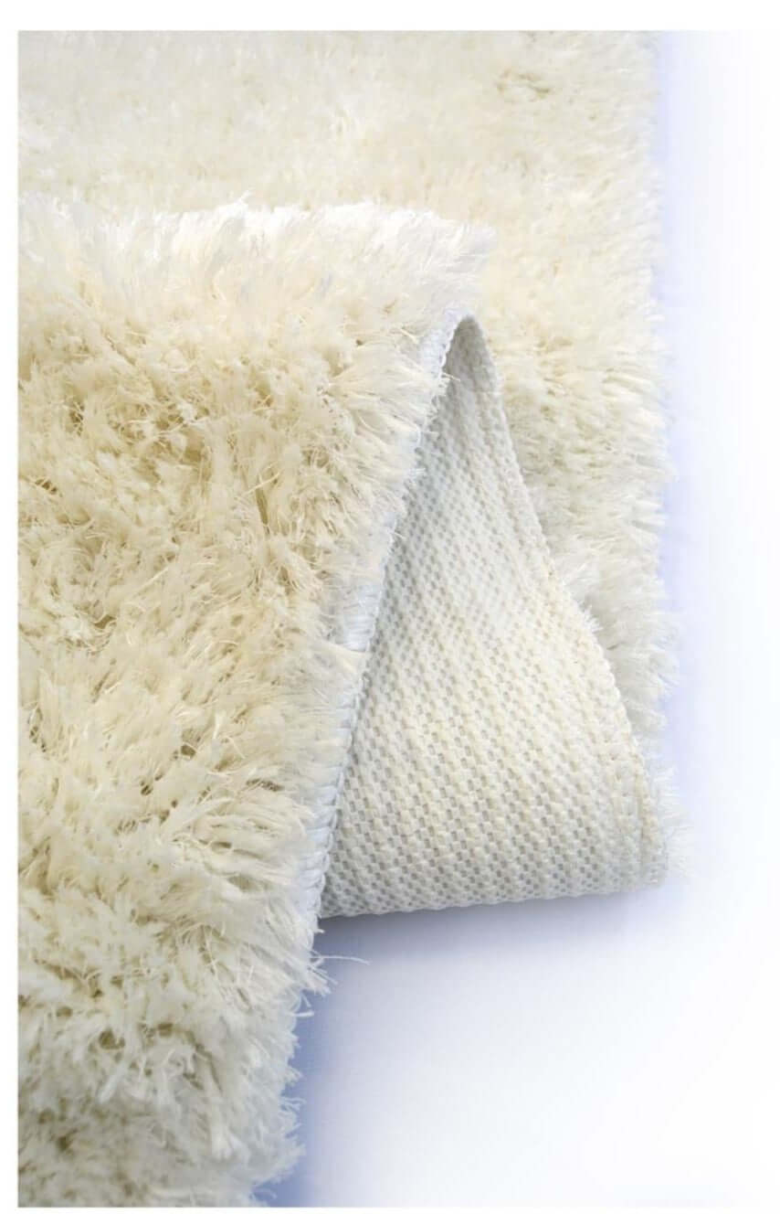 Machine Washable Shaggy Rug Plain Design in White – The Rugs