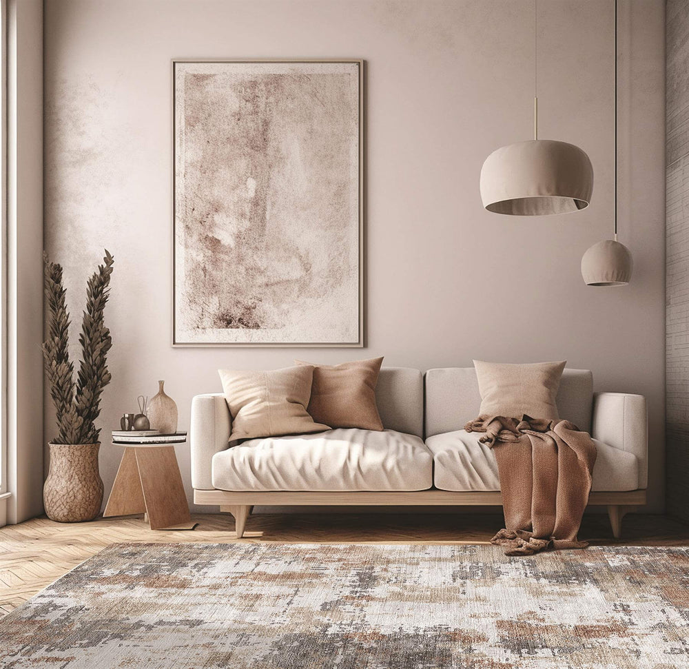 Tokyo Abstract Rust Rug | Luxurious Modern Decor | The Rugs