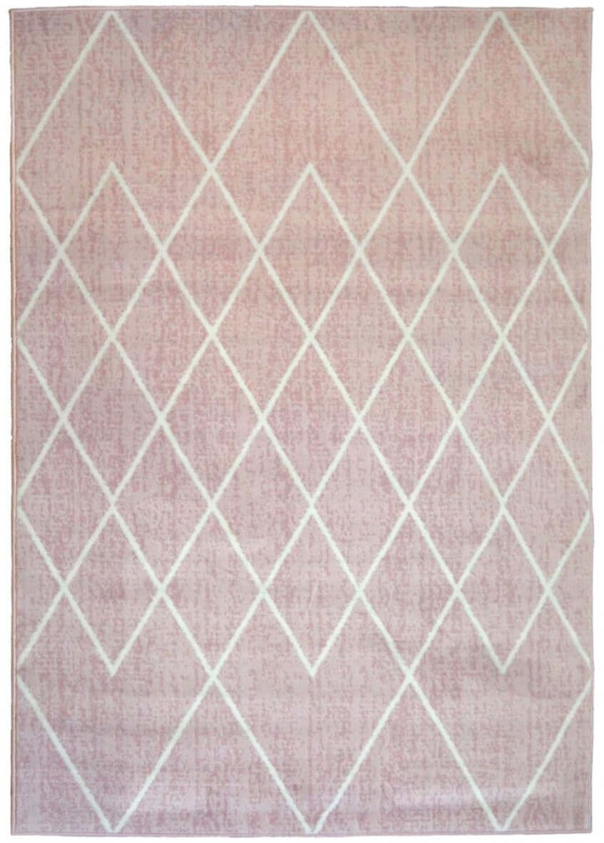 Berber Design Living Room Rug in Pink – The Rugs