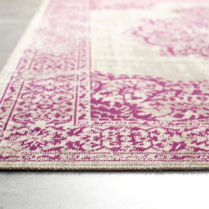 Saville Grey/Raspberry Vintage Rug – The Rugs