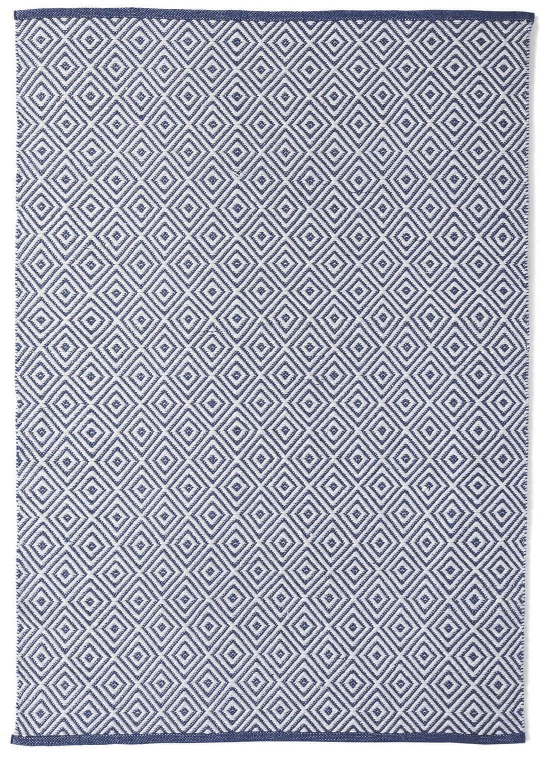 Diamond Navy Hand-woven Rug | Eco-Friendly Luxury | The Rugs