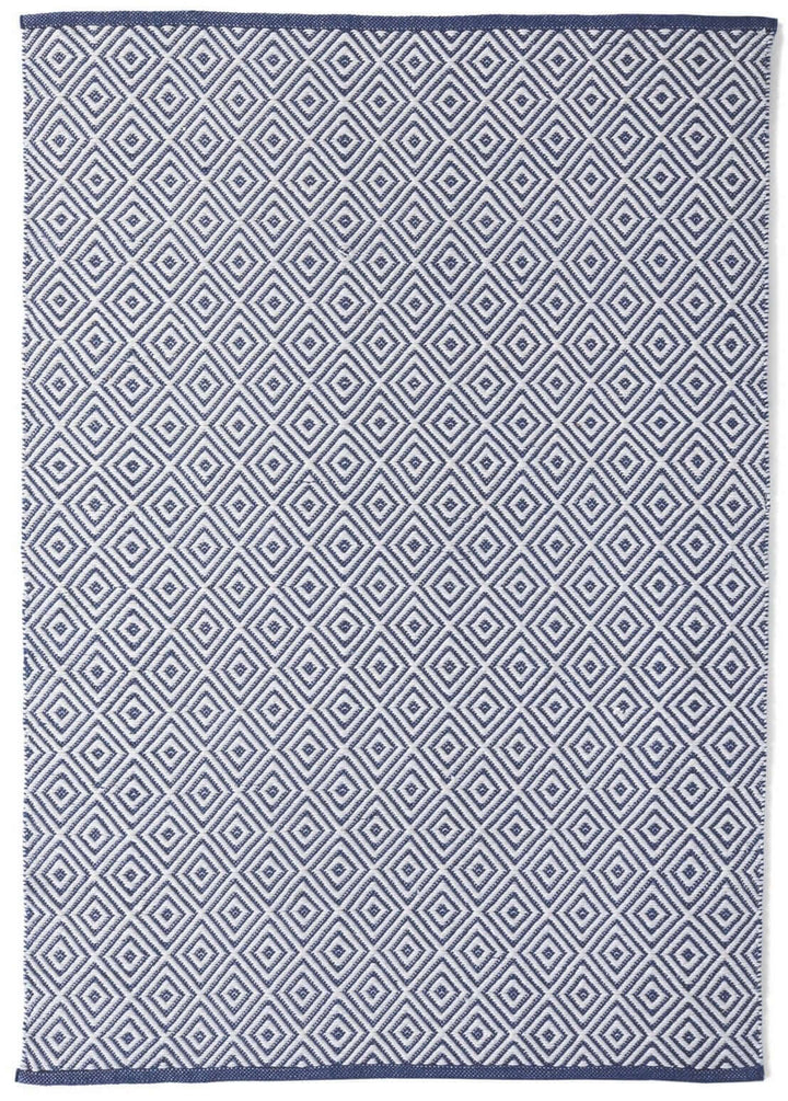 Diamond Navy Hand-woven Rug | Eco-Friendly Luxury | The Rugs
