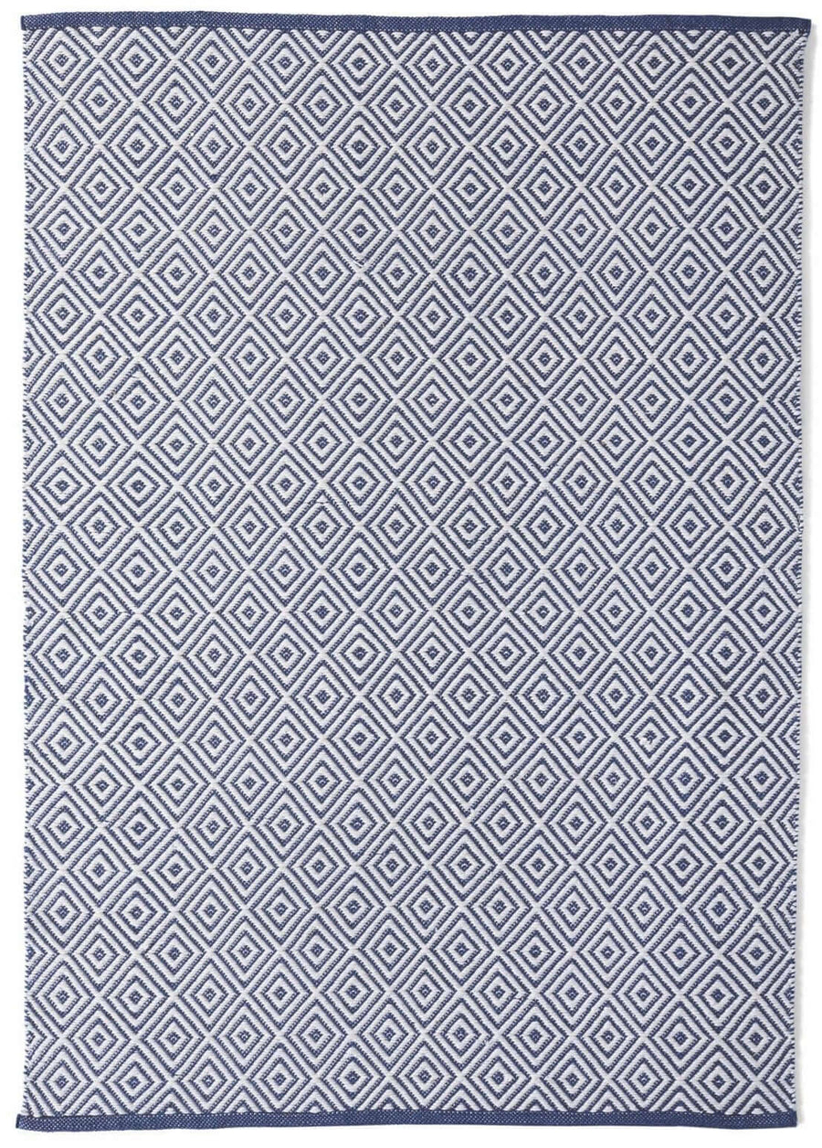 Diamond Navy Hand-woven Rug | Eco-Friendly Luxury | The Rugs