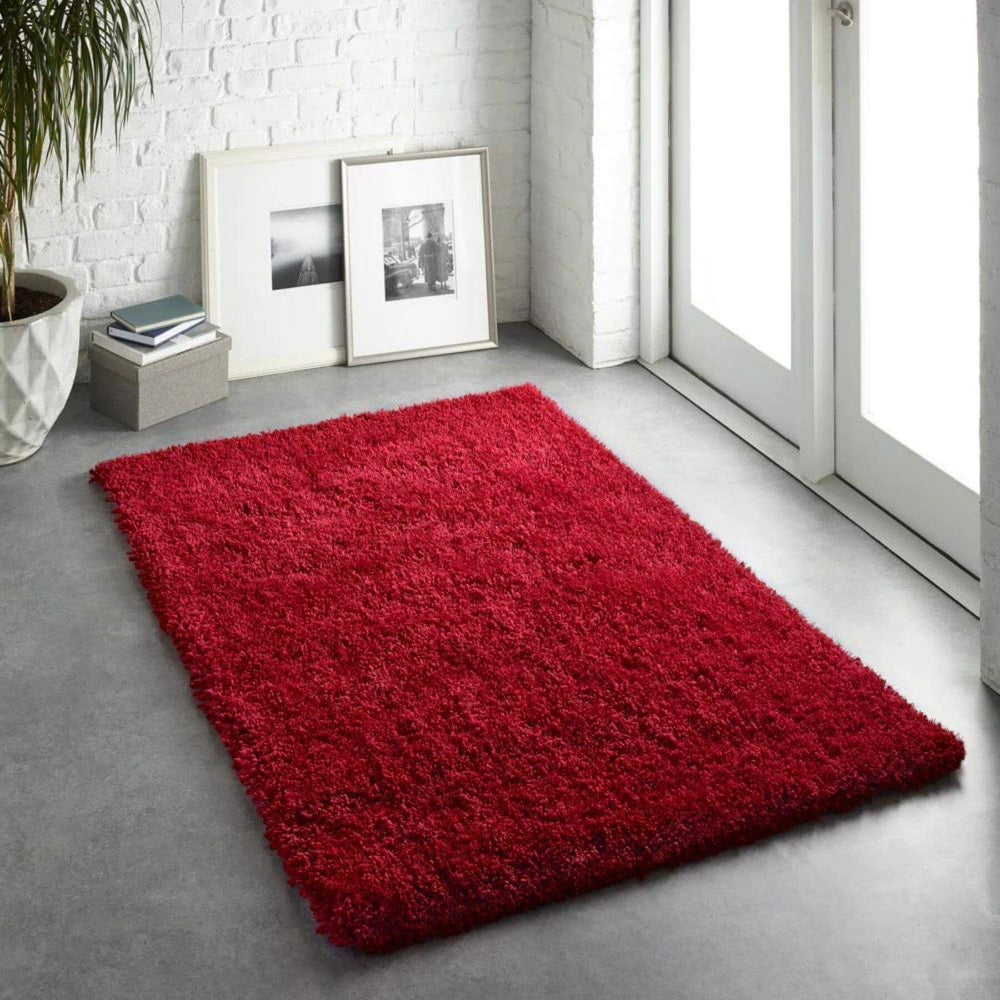 Chicago Red Shaggy Rug - Luxurious Comfort for Your Home