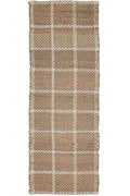 Jute Check Natural Rug Geometric Handwoven