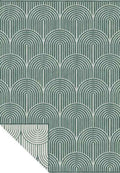 Pangli Flatweave Reversible Green Rug Indoor-Outdoor