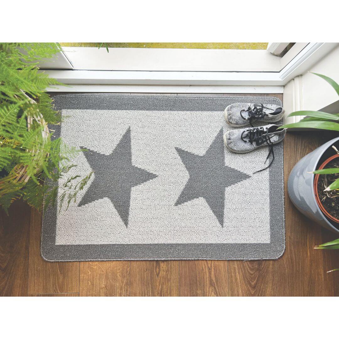The Rugs Washable Star Design Mat & Runner | Durable Stylish