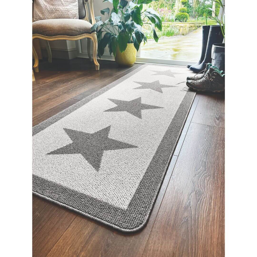 The Rugs Washable Star Design Mat & Runner | Durable Stylish