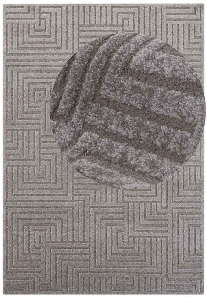 Soft Pile Rug with High-Low Texture