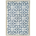 Abstract Washable Harlequin Tile Blue Mat or Runner