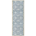 Abstract Washable Harlequin Tile Blue Mat or Runner