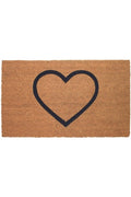 Coir Doormat Heart Outlined Design 45X75 cm