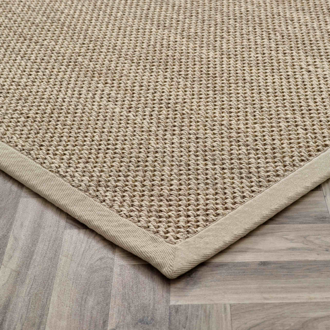 Bordered Light Beige Non-Slip Sisal Rug |Natural Home Decor