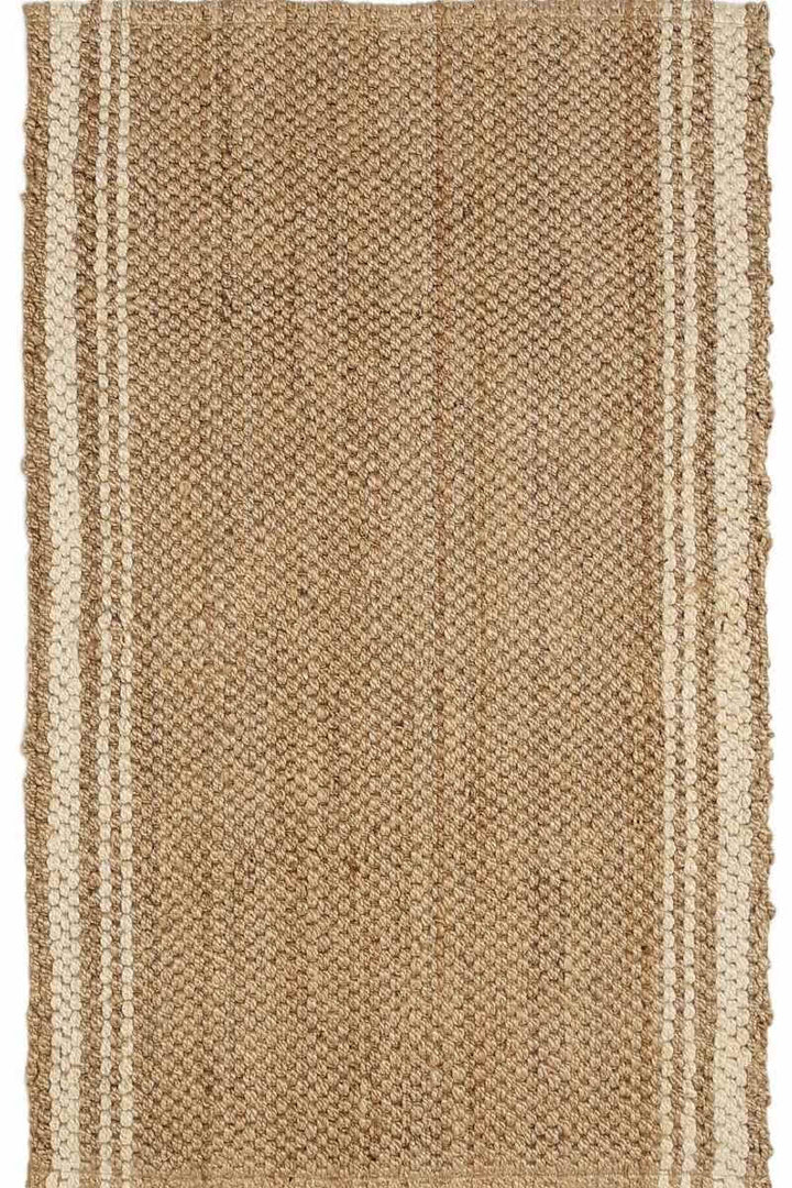 Jute Check Natural Rug Striped & Geometric Handwoven