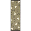 Washable Sage Welcome Hearts Mat or Runner
